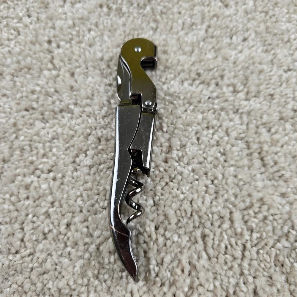 Elizabeth Spencer Wine Opener Gunmetal Pulltap's Double Hinged Waiters Corkscrew